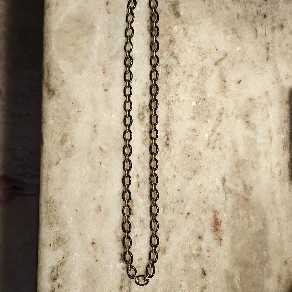 RARE MONICA RICH KOSANN AUDREY BLACK CERAMIC 18K GOLD 18